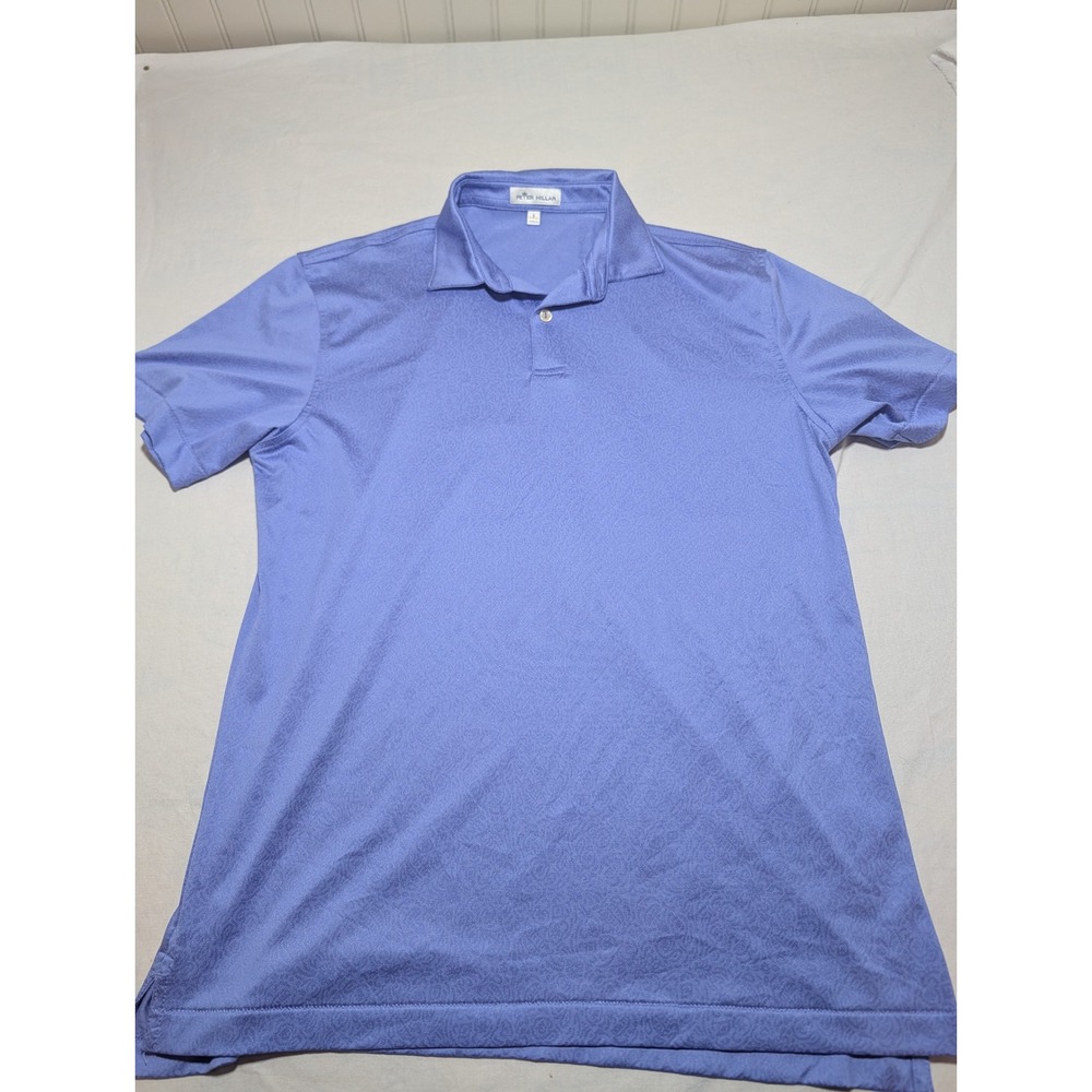 Peter Millar Mens Batik Performance Polo Shirt Blue S MS22EK82S